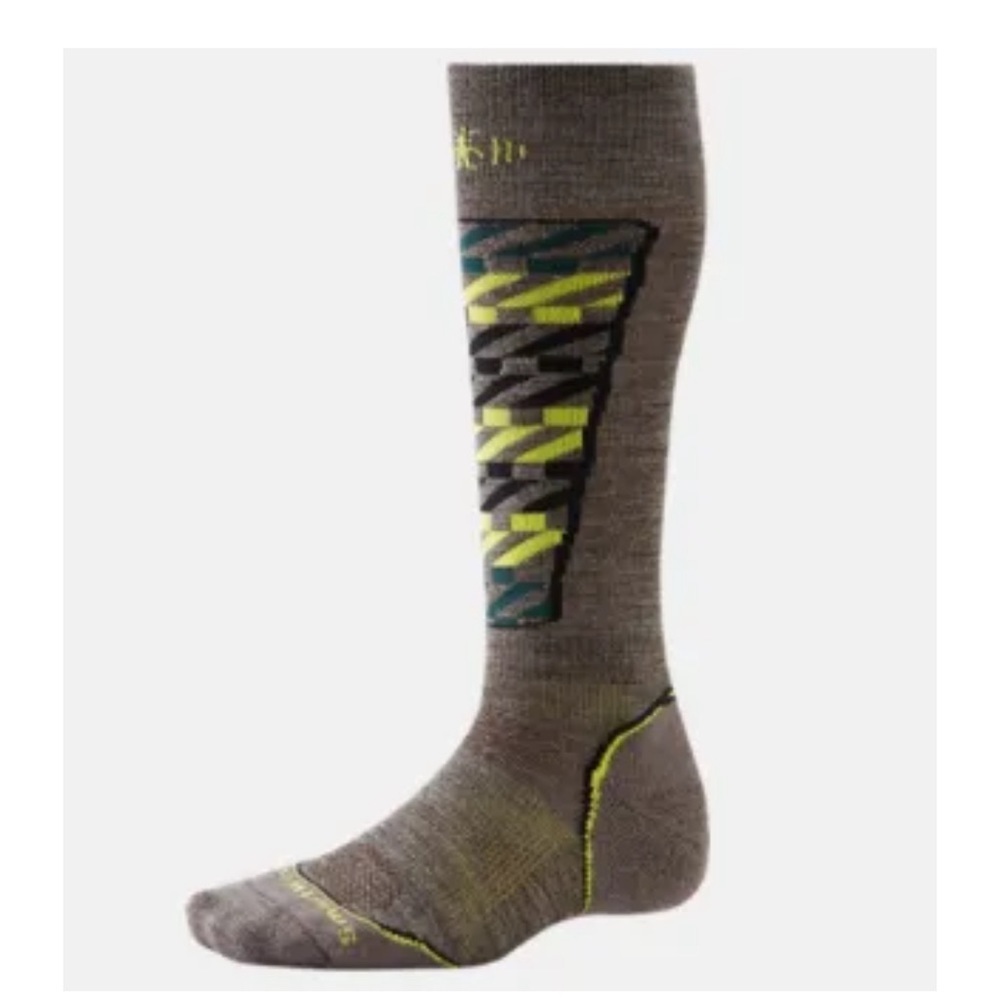 Smartwool Phd Ski Light Pattern Socks Gray Green - image 1